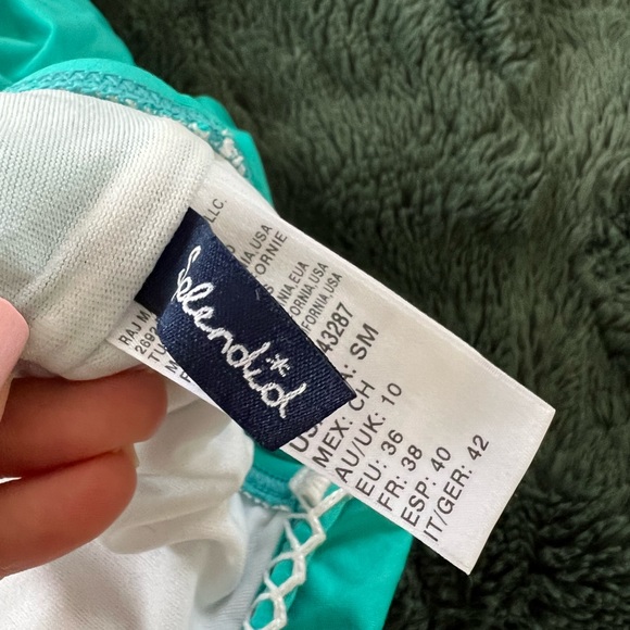Splendid Turquoise Bikini size Small - Picture 2 of 3
